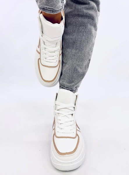 Trampki za kostkę LEIA WHITE/BEIGE