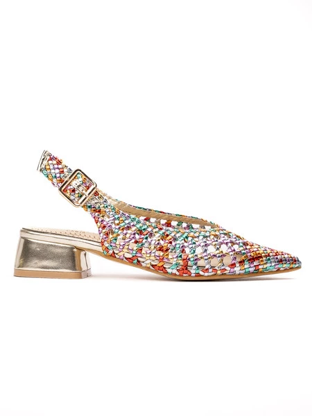 Damskie Ażurowe Sandały na Niskim Obcasie LUCIA MULTI