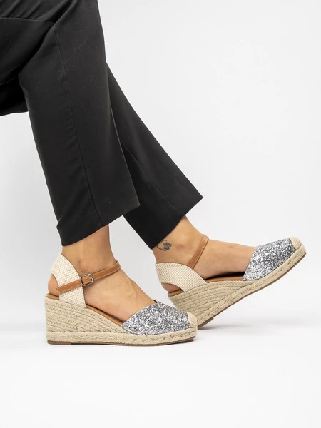 Espadryle Gwiezdne Silver