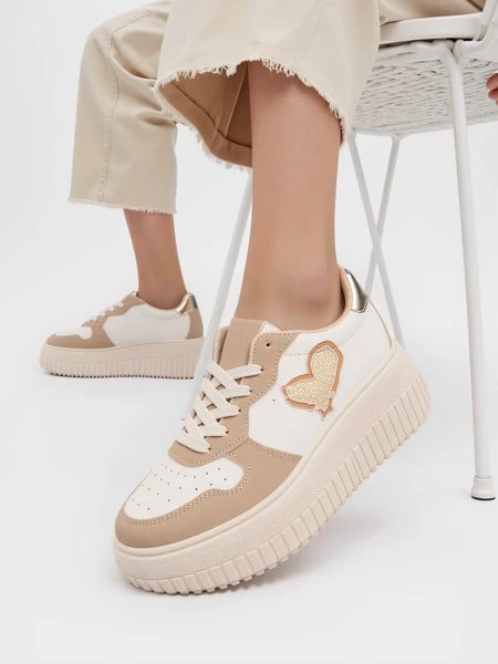 Damskie Sneakersy HEART KHAKI