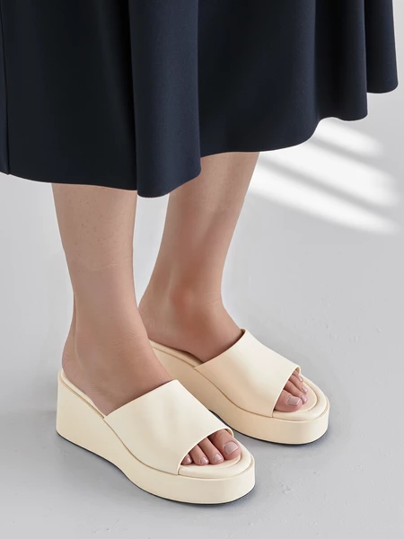 Klapki Luksusowe Minimal Offwhite