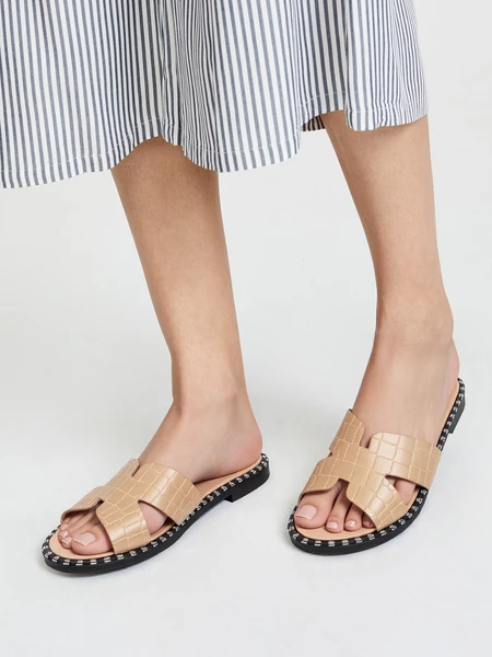 Damskie Klapki LIORA BEIGE