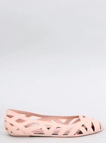 Baleriny meliski ażurowe CHASSA NUDE