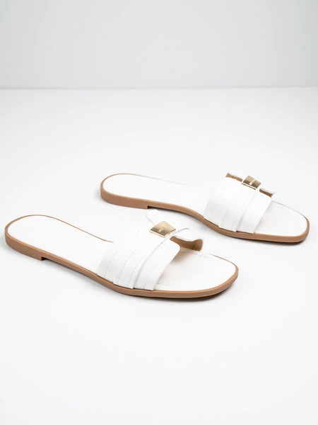 Klapki Aleksa w kolorze White