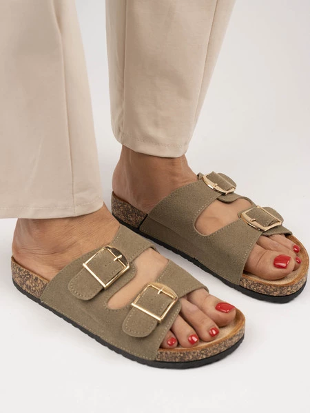 Botki damskie eleganckie w kolorze Green