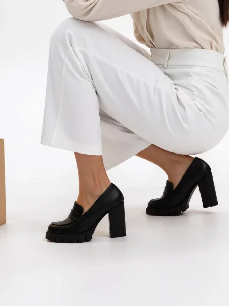 Damskie Botki Black PU