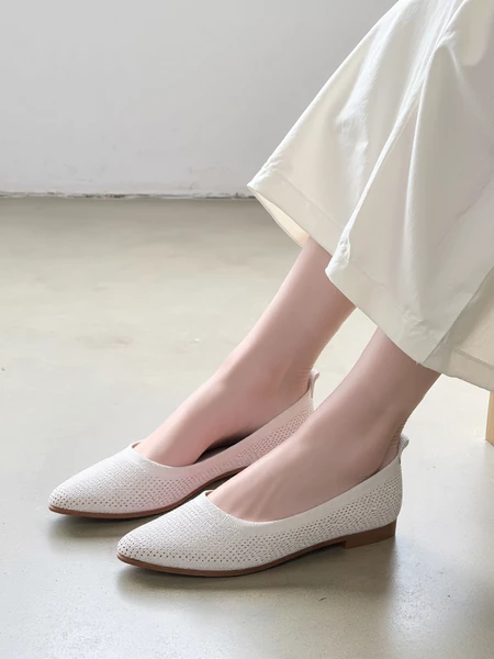 Baleriny Urban Elegance Białe