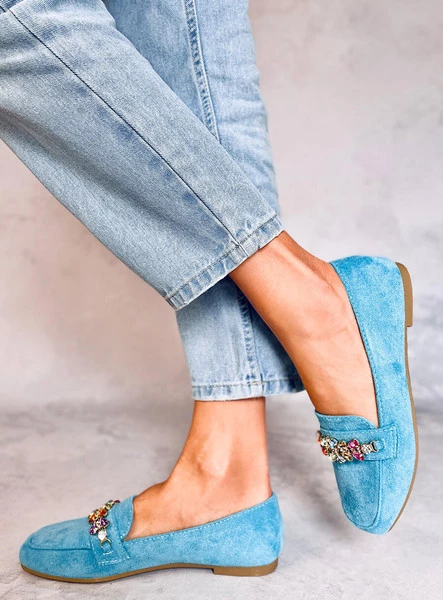 Mokasyny z cyrkoniami DAVITIAN BLUE