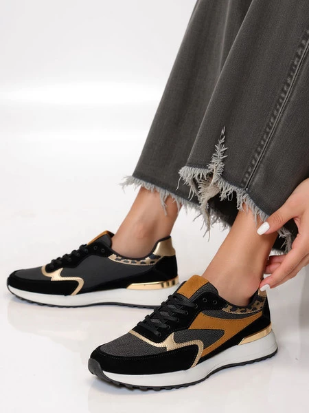Damskie Sneakersy VELORE – Black & Gold