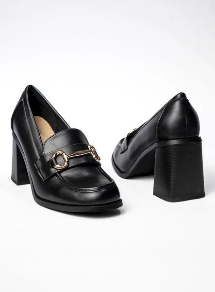 Damskie Mokasyny na Obcasie CASTELLA BLACK