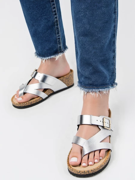 Damskie Klapki Arista SILVER