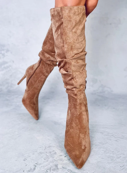 Kozaki klasyczne na szpilce DANIELLE CAMEL II GATUNEK