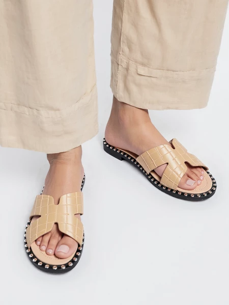 Damskie Klapki LIORA BEIGE