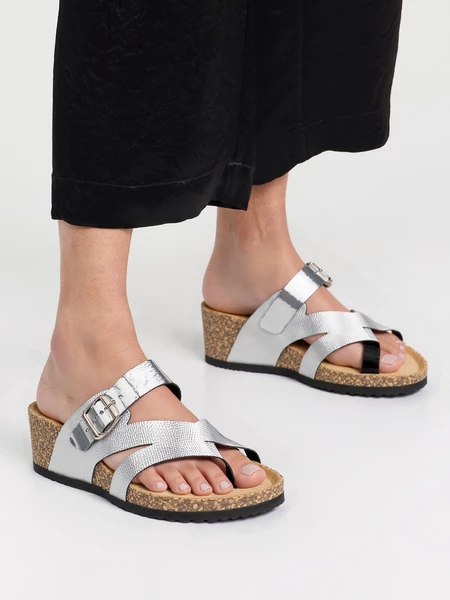 Damskie Klapki Arista SILVER