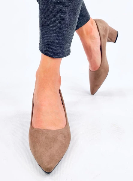 Czółenka na niskim obcasie FARRIN KHAKI