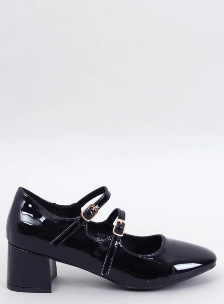 Czółenka na obcasie w stylu Mary Jane KERLEY BLACK
