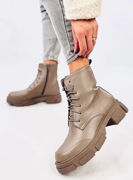 Botki sznurowane COLEY OLIVE