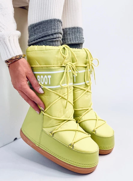 Snow boots wysokie TANGE FLU YELLOW