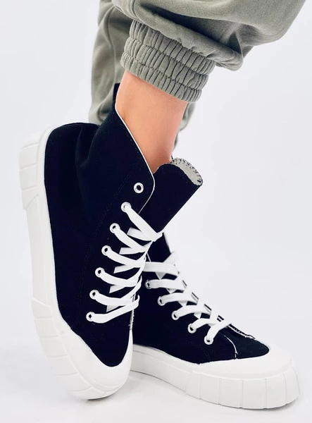 Trampki płócienne za kostkę ROGERS BLACK