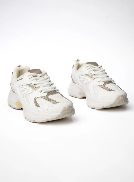 Damskie Sneakersy AURELIA WHITE/GOLD 