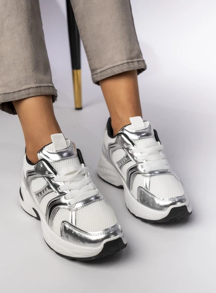 Damskie Sneakersy – Srebrne ASTRA SILVER