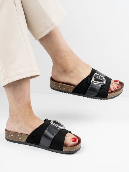 Modne Klapki damskie Pepper w kolorze Black