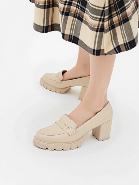 Damskie Botki BEIGE PU