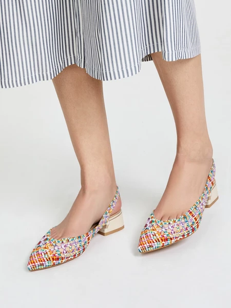 Damskie Ażurowe Sandały na Niskim Obcasie LUCIA MULTI