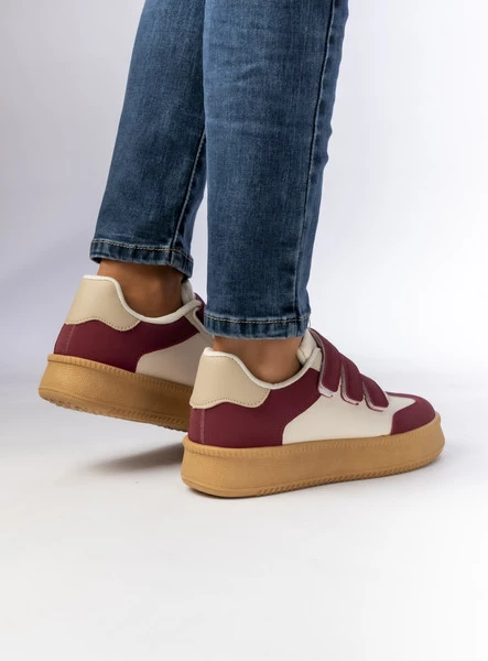 Damskie Sneakersy – Bordowe AURORA WINE