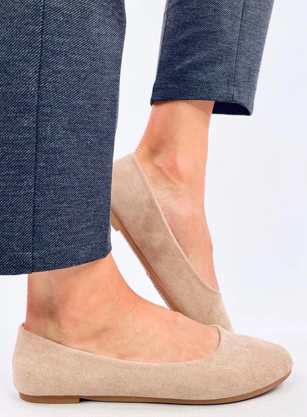 Baleriny klasyczne zamszowe SESSA KHAKI