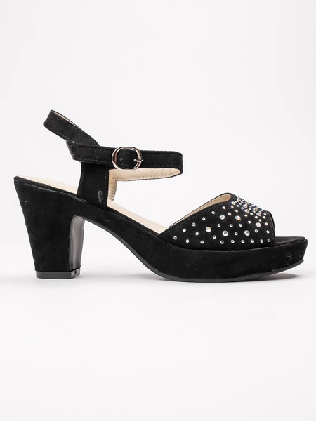 Damskie Sandały na Obcasie NIGHT ELEGANCE BLACK