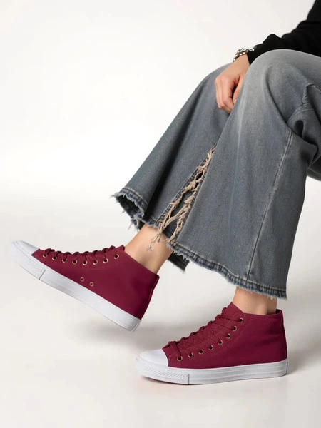 Damskie Trampki LIVIO WINE RED