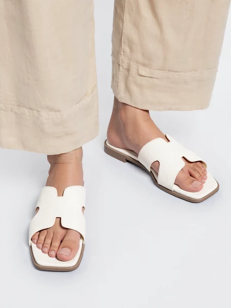 Damskie Klapki WHITE