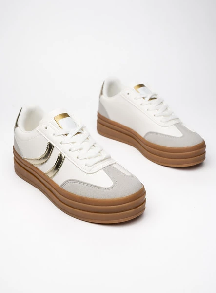 Damskie Sneakersy LUMI White/Gold