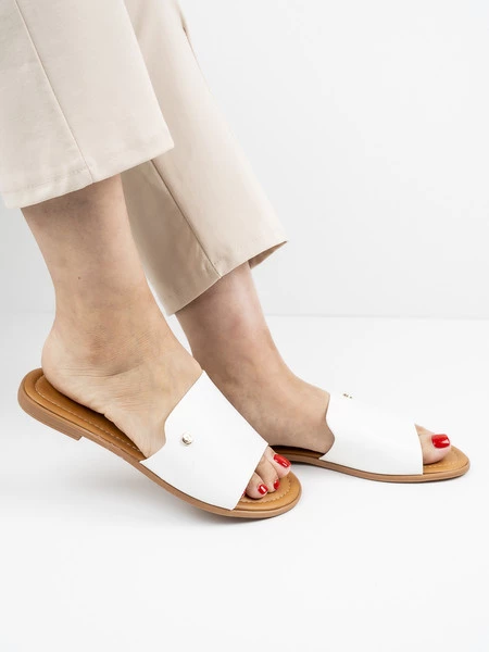 Klapki Marsylia w kolorze White