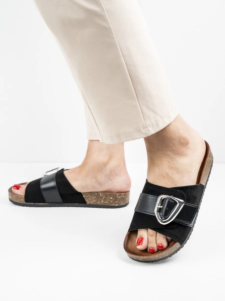 Modne Klapki damskie Pepper w kolorze Black