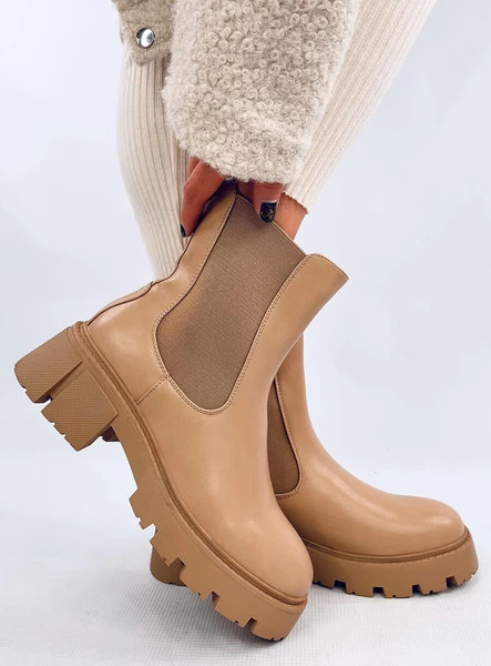 Sztyblety z wysoką cholewką RUMER KHAKI