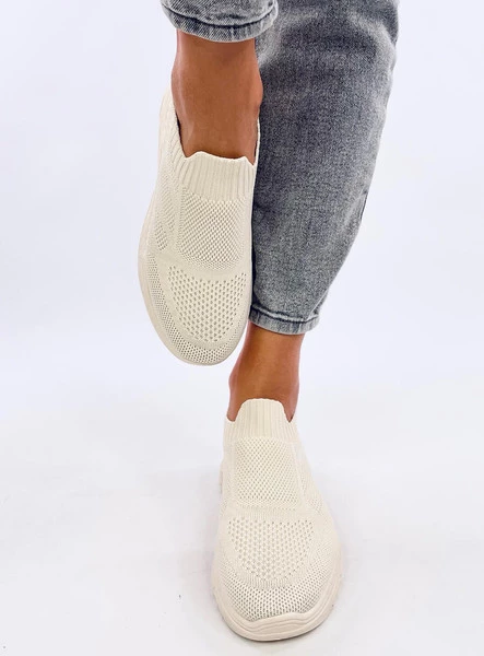Buty sportowe skarpetkowe PEGGIE BEIGE