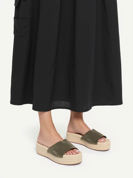 Klapki na platformie ESTILO Green