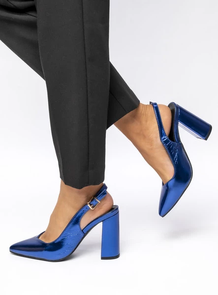 Damskie Czółenka SELENE NAVY – Eleganckie Buty na Słupku