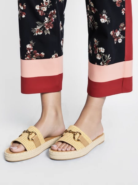 Nina Platform Sandals Beige