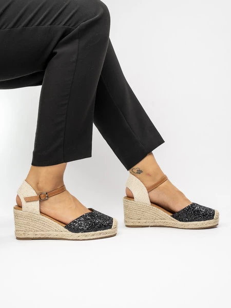Damskie Espadryle BLACK
