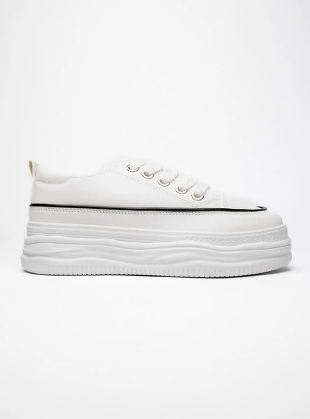 Damskie Sneakersy PLATFORMIA – White