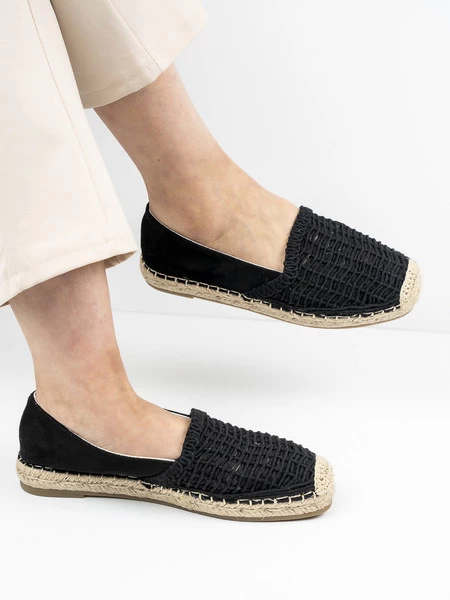 Modne espadryle damskie w kolorze Black