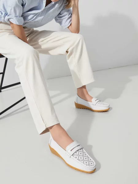 Damskie Mokasyny SIENA WHITE