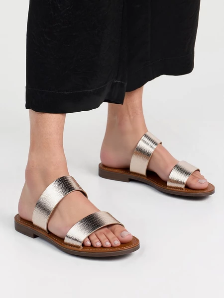 Espadryle damskie eleganckie w kolorze Gold