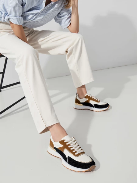 Damskie Sneakersy ARMY WHITE BLACK