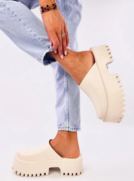 Klapki chodaki piankowe ERNEST BEIGE