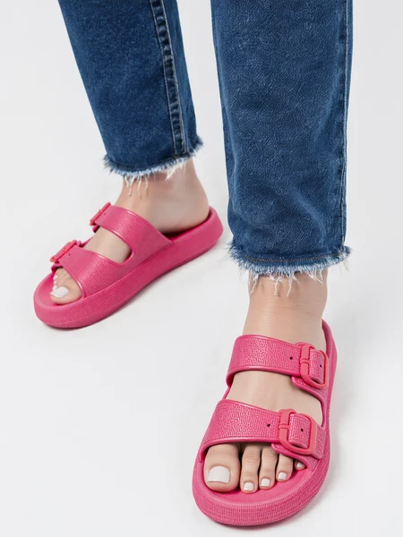 Klapki Letnie Komfortowe Fuchsia