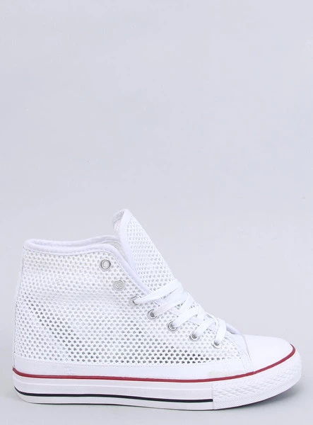 Ażurowe trampki za kostkę MOUSSE WHITE